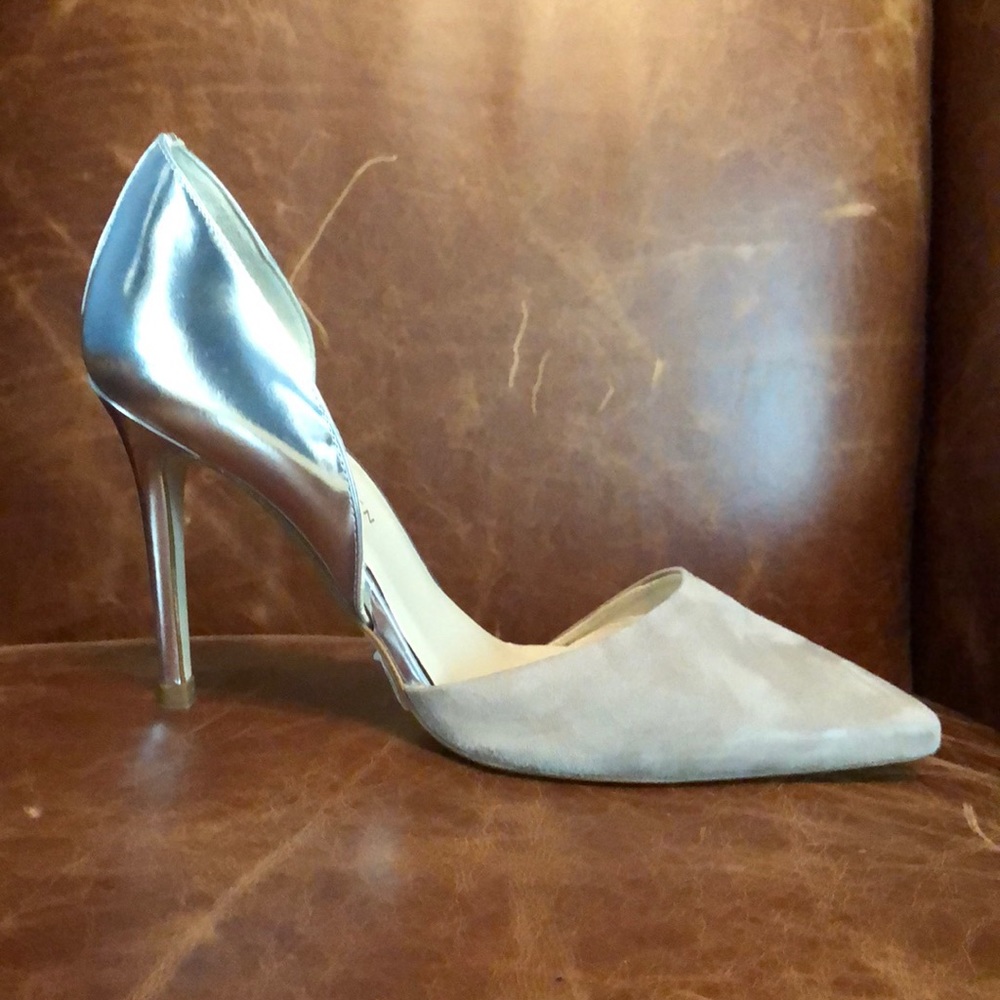 Karen Miller nude suade and silver heel